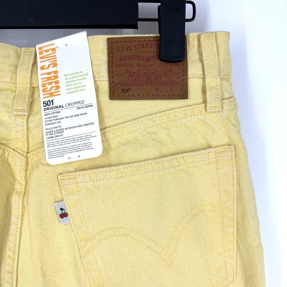 Levi's Yellow Straight Leg Jeans NWT - Picture 8 of 12